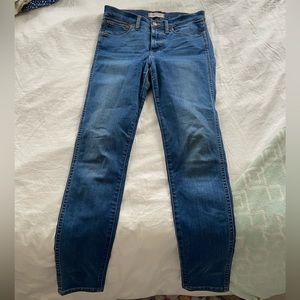 Madewell 9” high rise skinny blue jeans size 27